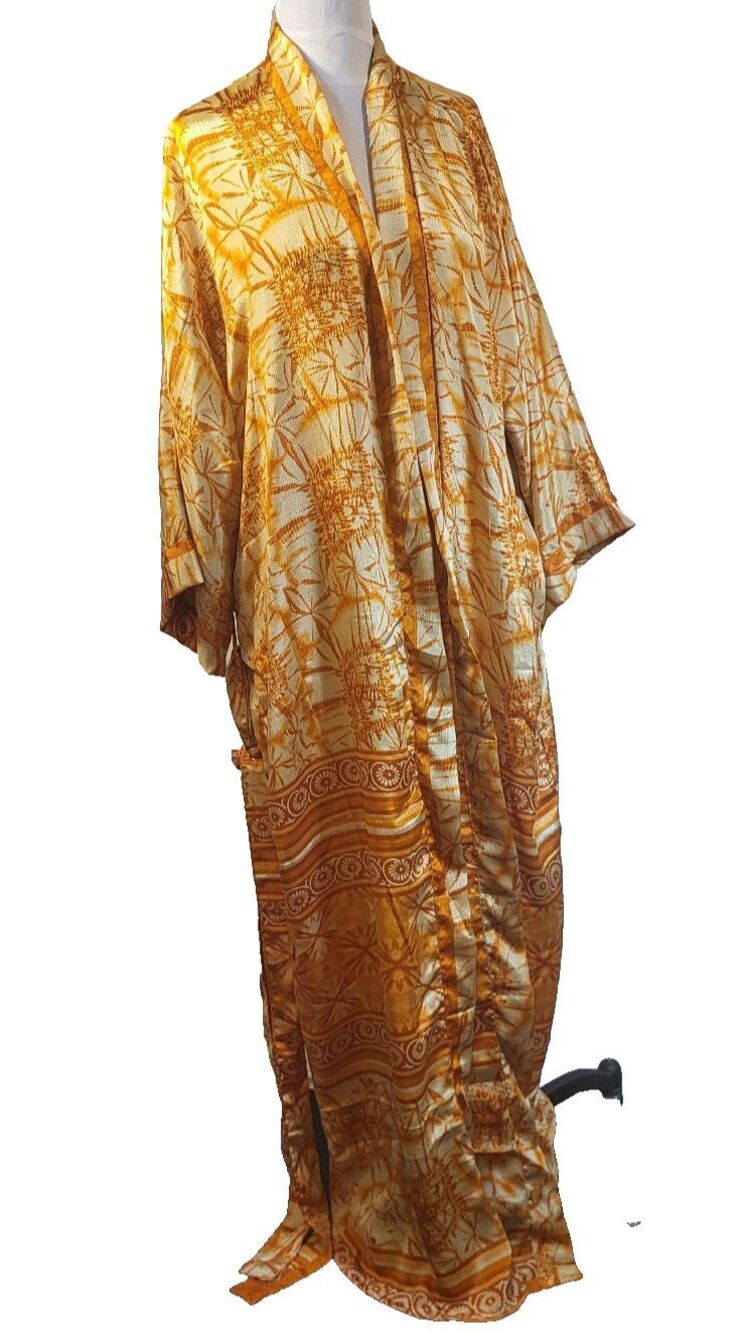 Gorgeous Silk Robe Made From Recycled Saris Kimono Style One Size